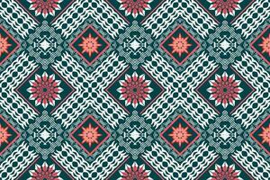 Ethnic Figure aztec embroidery style. Geometric ikat oriental traditional art pattern.Design for ethnic background,wallpaper,fashion,clothing,wrapping,fabric,element,sarong,graphic,vector illustration vector