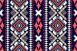 Ethnic Figure aztec embroidery style. Geometric ikat oriental traditional art pattern.Design for ethnic background,wallpaper,fashion,clothing,wrapping,fabric,element,sarong,graphic,vector illustration vector