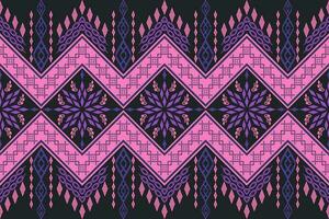 Ethnic Figure aztec embroidery style. Geometric ikat oriental traditional art pattern.Design for ethnic background,wallpaper,fashion,clothing,wrapping,fabric,element,sarong,graphic,vector illustration vector