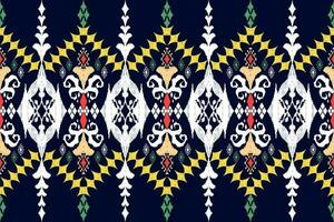 Ethnic Figure aztec embroidery style. Geometric ikat oriental traditional art pattern.Design for ethnic background,wallpaper,fashion,clothing,wrapping,fabric,element,sarong,graphic,vector illustration vector