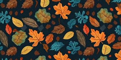 ai generativo. ai generado. otoño leafes antecedentes modelo. lata ser usado para gráfico diseño o decoración. gráfico Arte foto