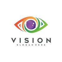 Eye vector logo colorful gradient illustrations