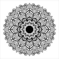 Mandala coloring page for coloring book interior vector