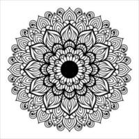 Mandala coloring page for coloring book interior vector