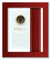diploma certificado modelo rojo y oro color con lujo y moderno estilo vector imagen prima vector.