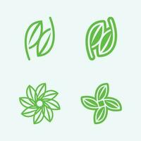 leaf logo design vector for nature symbol template editable,Green leaf logo ecology nature element vector icon.