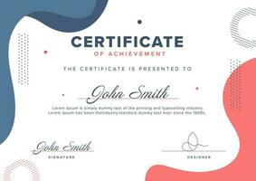 Editable Certificate of Achievement Template Design. vector