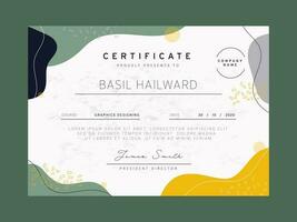 Abstract Certificate Template Layout for Designer Company. vector