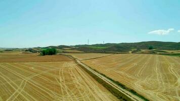 een antenne visie in een enorm en dor regio in Spanje video