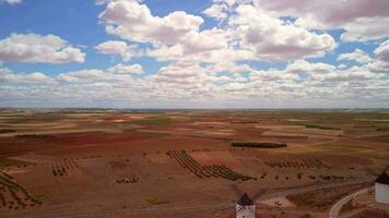 Antenne Aussicht von Castilla la Mancha Region im Spanien video