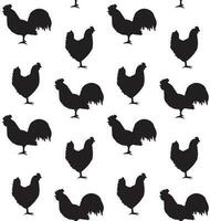 Vector seamless pattern of chicken and duck