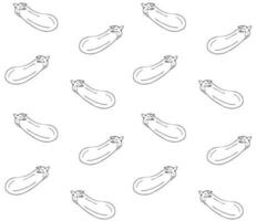 Vector seamless pattern of hand drawn eggplant