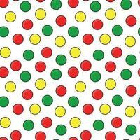Random y2k retro clown circles seamless pattern. Children texture colorful dots vector