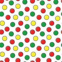 Random y2k retro clown circles seamless pattern. Children texture colorful dots vector