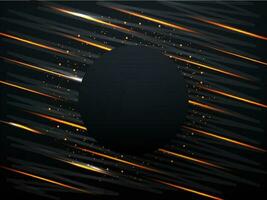 Abstract Background with Light Lines and Golden Particles. vector