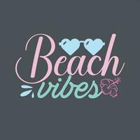 Beach vibes, typography t shirt design,  use tee, cap, mug, bag vector