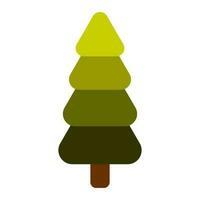 A simple flat image of a Christmas tree. Vector illustration.