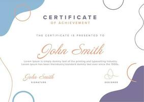 Editable Certificate Of Achievement Template Layout in White Color. vector