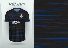 Background for sports jersey, soccer jersey, running jersey, racing jersey, black with blue stripes. vector
