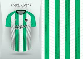 Background for sports jersey, soccer jersey, running jersey, racing jersey, green white stripe pattern. vector