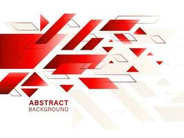 Abstract Red and White Geometrical Background. vector