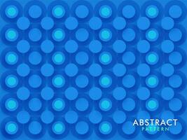 Blue Seamless Circle Hole Pattern Background in Paper Cut vector