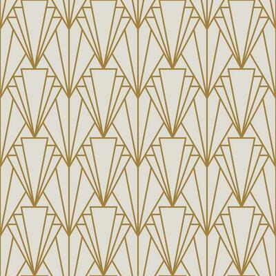 Vintage Art Deco Seamless Pattern. Line art geometric gold shapes. Modern ornaments vector illustration. Gatsby retro elegant background for fabric, wallpaper or wrapping