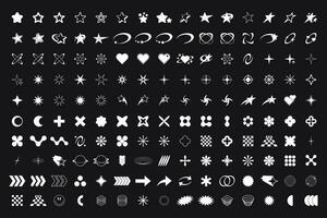 Premium Vector  Abstract icons or symbols in y2k aesthetic