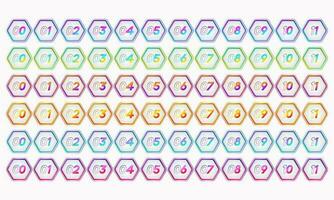 Gradient Color Hexagon Design Bullet Point vector