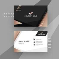 Corporate business card or horizontal template design in front and back view. vector