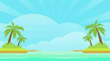 tropical Beach Looping Animation For Video Background