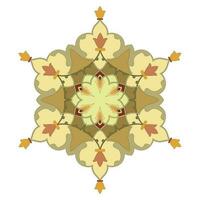 mandala floral ornament with various colors vector