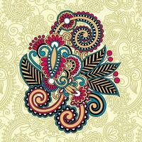 floral background with paisley and indian florals. damask style pattern for textile and decoration. classic ornament with flowers. vector