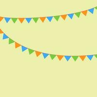 colourful Party Background with Flags Vector yellow.