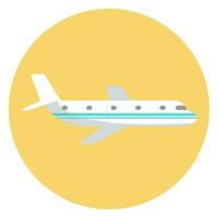 Airplane flying in the blue sky background. Airplane in sky concept vector