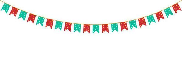 Vector party and holiday flags. Vector decoration elements. EPS10.