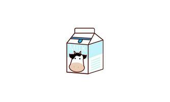 Cartoon milk. Asian product. Kawaii anime design. Cartoon style vector