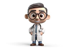 . . 3d blender doctor medicine bobble head figure toy. Graphic Art photo