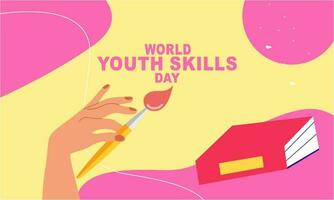 World youth skills day concept illustration vector