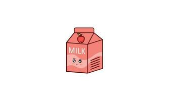 Cartoon milk. Asian product. Kawaii anime design. Cartoon style vector