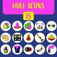 Holi Festival Icon Or Symbol In Circle Background. vector