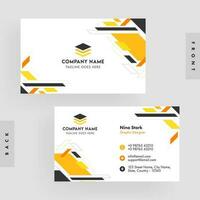 Visiting Or Business Card Template Layout In Front And Back View. vector