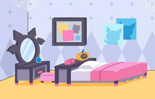 Cute Badroom Animal Cartoon Background vector