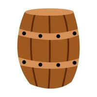 Cute hand drawn barrel. White background, isolate. vector