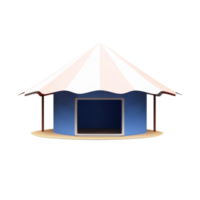 lindo azul cabana 3d renderizar. png