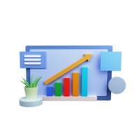 Growth Graph Display And Plant Pot. png