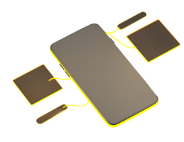 mobile maquettes, 3d modèle sur png Contexte.