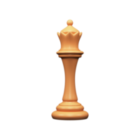 3D Render of Golden Queen Chess png