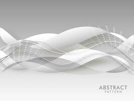Abstract Wave Pattern Background in Grey Color. vector