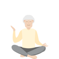 de äldre människor gammal man yoga utgör meditation avslappnad kropp png